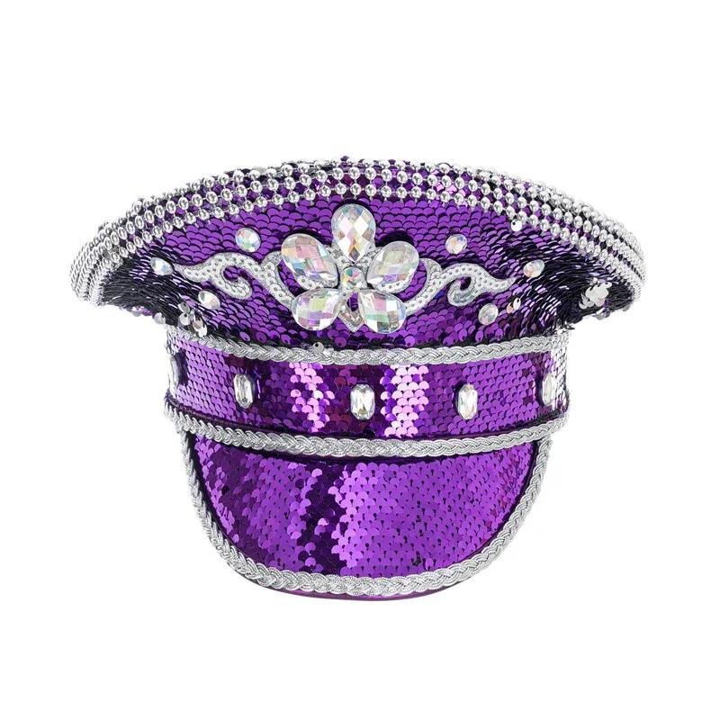 Cosplay Bar Thema Punk Niete Große Kappe Militärfans Großer Hut Nachtclub Performance Hut Partyhut Dekorationen