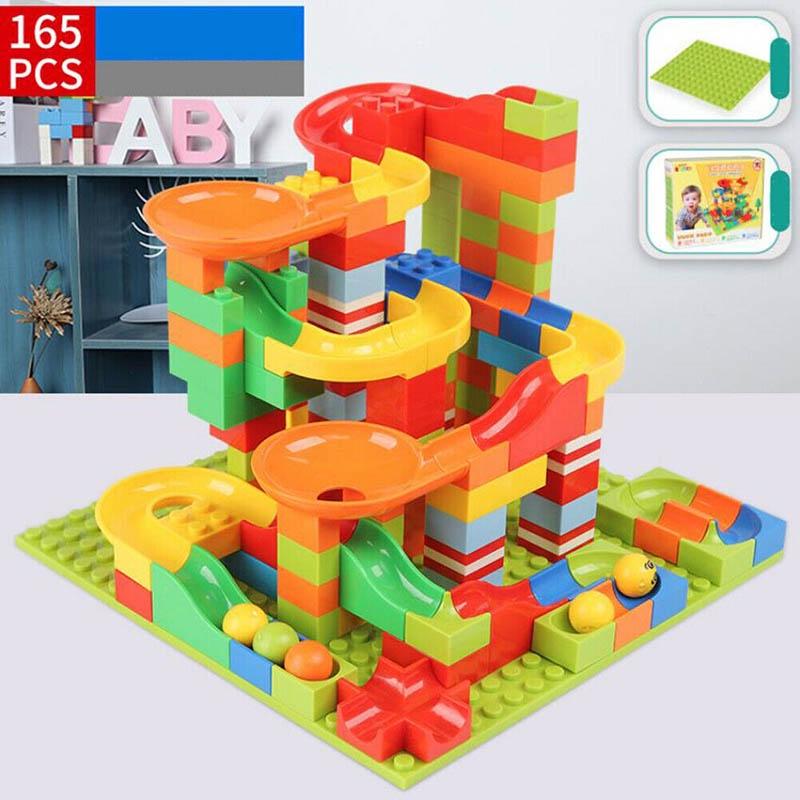 165 Teile Klassische Murmelbahn Labyrinth Ball Rennstrecke Bausteine Set Für Endlosen Spaß