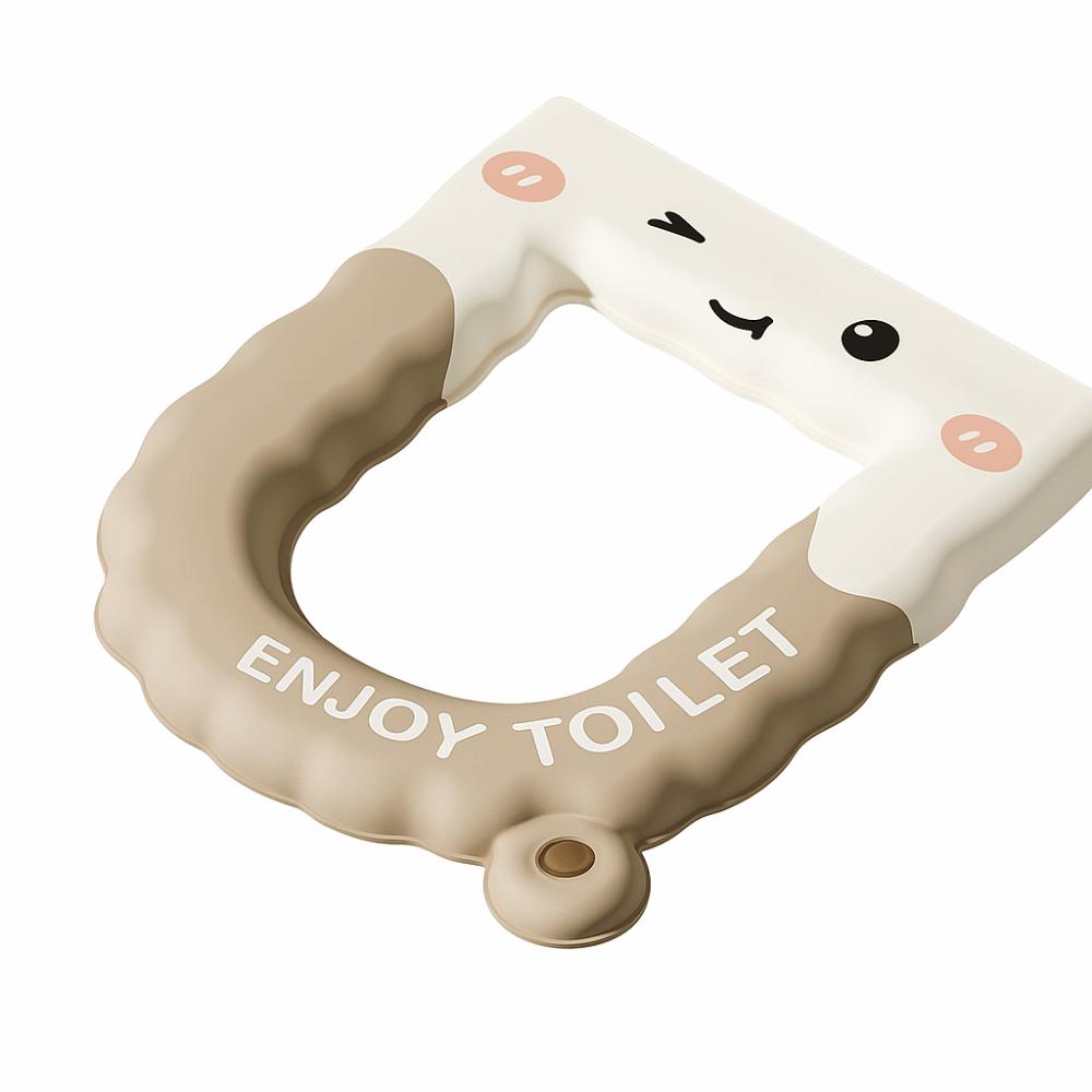 

Cartoon Pattern Toilet Seat Cover Toilet Seat Cover Pads For Home Travel Use Bathroom Accessories коричневий
