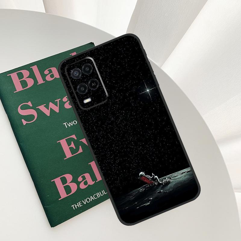Moon Stars Space Astronaut Case For Oppo A54 A74 A94 A54S A57S A15 A16 A17 A52 A72 A76 A96 A58 A78 A98 A77 A5 A9 Cover