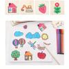 10/20pcs Wooden DIY Drawing Template Templates with Markes, Children's Drawing Template Drawing Tool Set 10/20pcs Wooden DIY Drawing