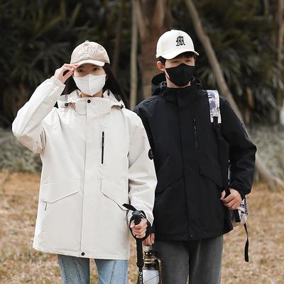 Kurtka jednowarstwowa w stylu górskim dla par, odzież outdoorowa na wiosnę i jesień do wędrówek i wspinaczki górskiej, luźna kurtka odporna na zużycie