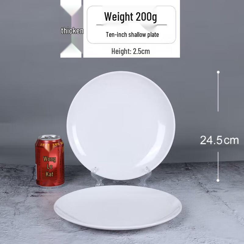 Shengxinhui Melamine Round Dinner Plates (10-pack)