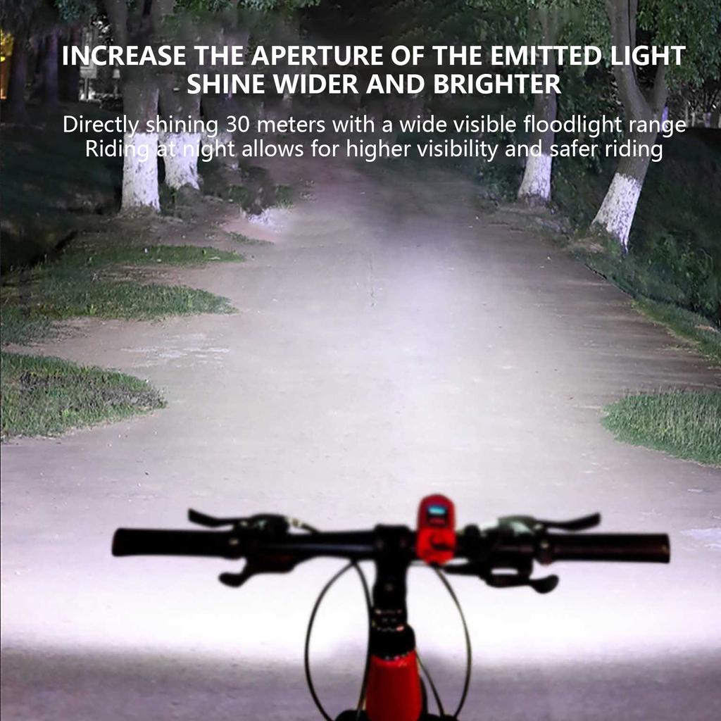 Mountain Bike Electronic Horn Bell, 2024 Upgraded Electric Night Cycling Flashlight Accessories, USB Rechargeable Speaker, Ipx5 , With 110db L