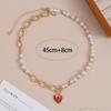 Small Fresh Strawberry Pearl Zircon Necklace Less Cream Sweet Girl Style Collarbone Chain Necklace
