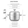 Jingdong Zao 304 Stainless Steel 2-Layer Steamer
