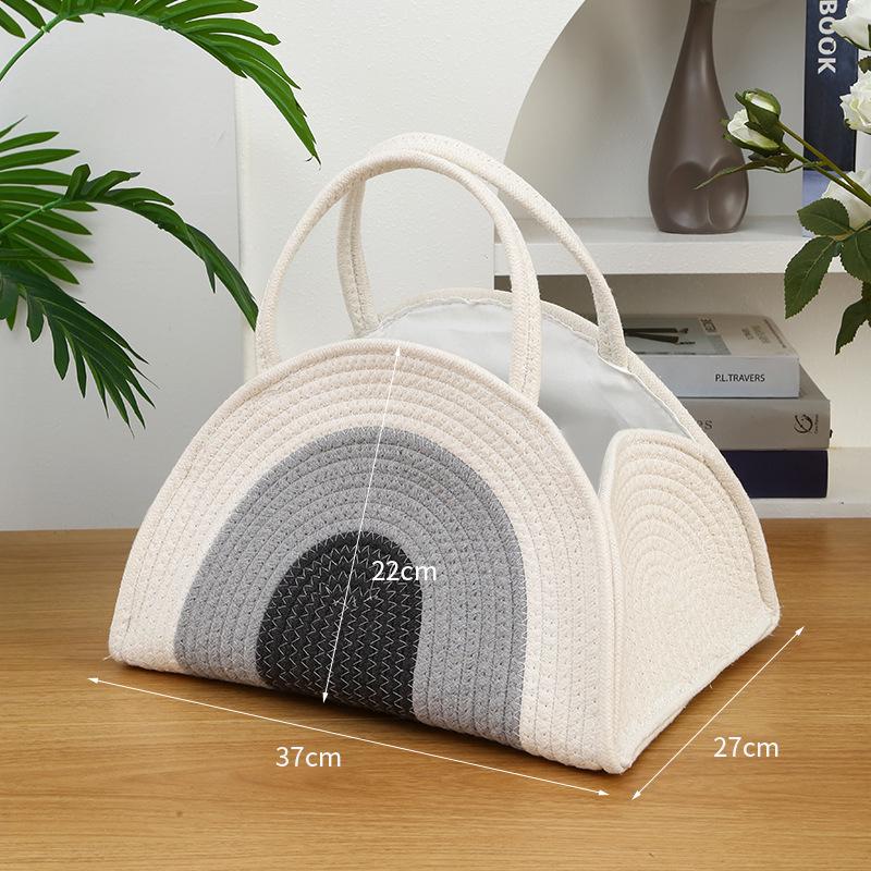 Cotton Rope Woven Tote Baby Diaper & Storage Bag