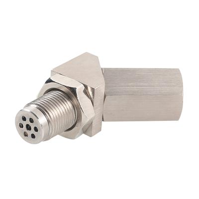 Car O2 Oxygen Sensor Extender Spacer 45 Degree O2 Sensor Spacer with M18 X 1.5 Catalytic Converter Silver Exhaust Extension