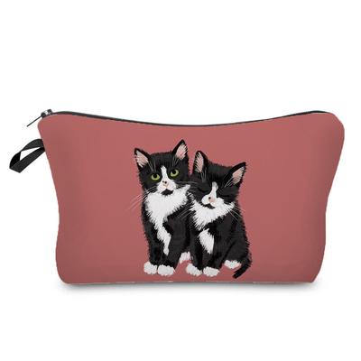 Damen Katze Druck Kosmetiktasche Toilettenartikel Organizer Reise Aufbewahrungskoffer 6362