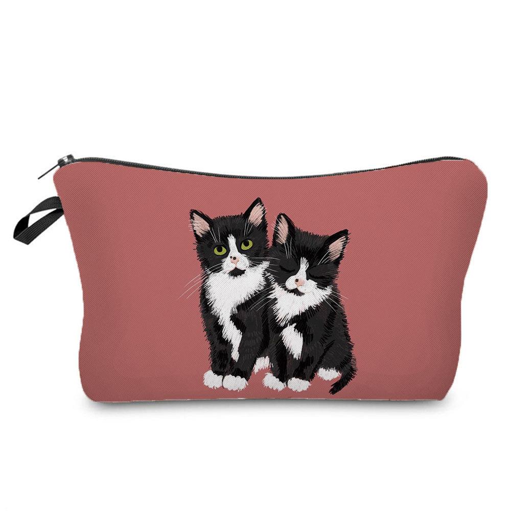 

Женская косметичка с принтом кошек Органайзер для туалетных принадлежностей Дорожный чехол для хранения 6362 CLE