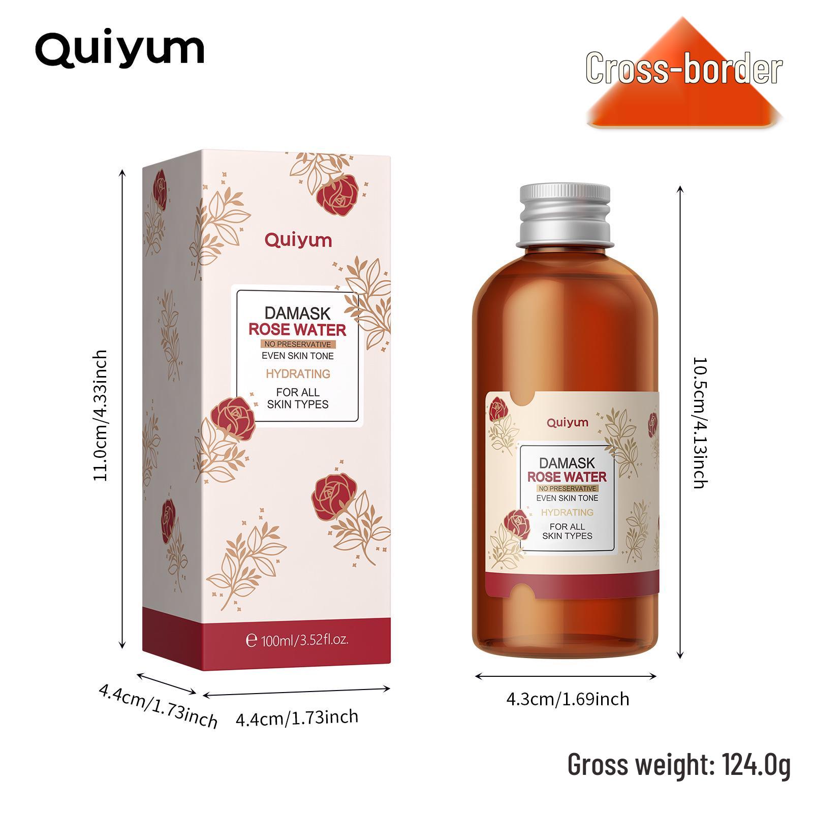 

QUIYUM Гидролат Дамасской Розы Тоник 100 мл – Увлажняющий, Питательный, Осветляющий