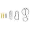 7Pcs Set Stainless Steel Horse Tie Ring Half Round Ring Horse Safety Accessory  Pulling Back