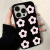 Cute Pink Flower Print Phone Case For iPhone17 16 15 14 Plus 13 12 11 Pro Max 16E X XR XS Max 7 8 Plus SE Shockproof Soft Cover