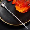 Stainless Steel Straw Mixing Spoon, Straw Spoon Integrated Dual-Use Creative Metal Drinking Tube Spoon