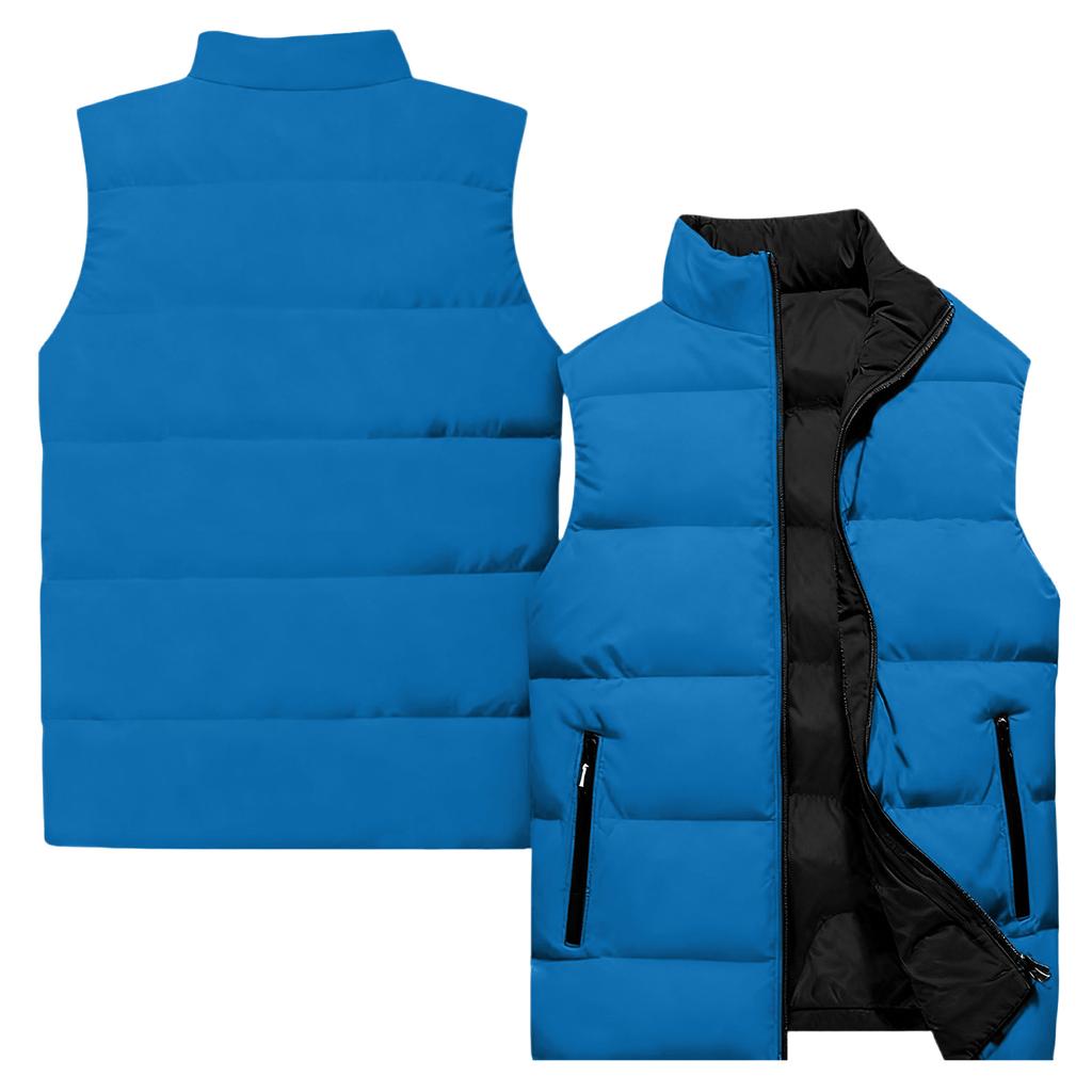 Ladies' Casual And Fashionable Sleeveless Vest Solid Color Cotton Jacket