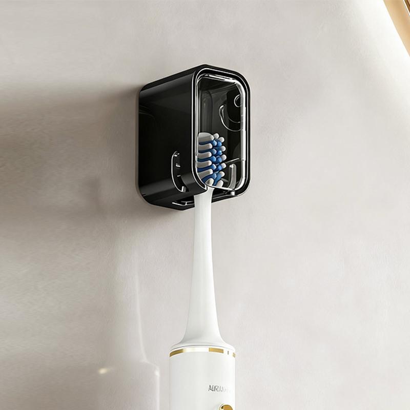 Dustproof Wall-mounted Toothbrush Holder Punch-free Bathroom Organizer For Electric Toothbrush Storage