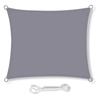 Telo Parasole 2,5m X 2,5m Teli Ombreggianti Quadrati Impermeabili Tenda Parasole da Giardino Esterna Con Corda, Grigio-9192339853776