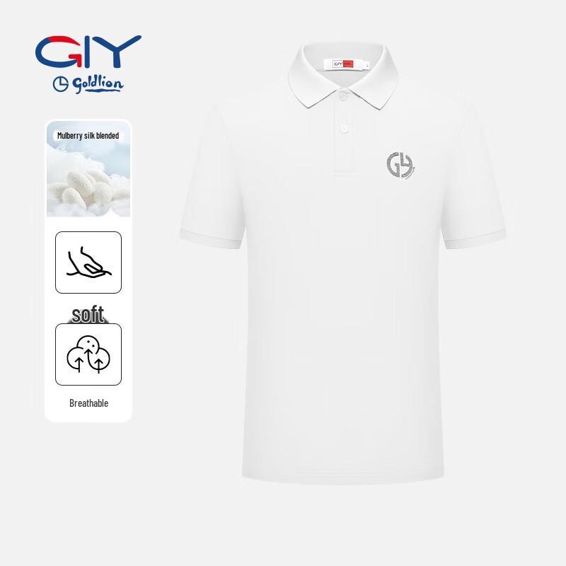 Goldlion GY Men s Silk Blend Short-Sleeve Polo Shirt L