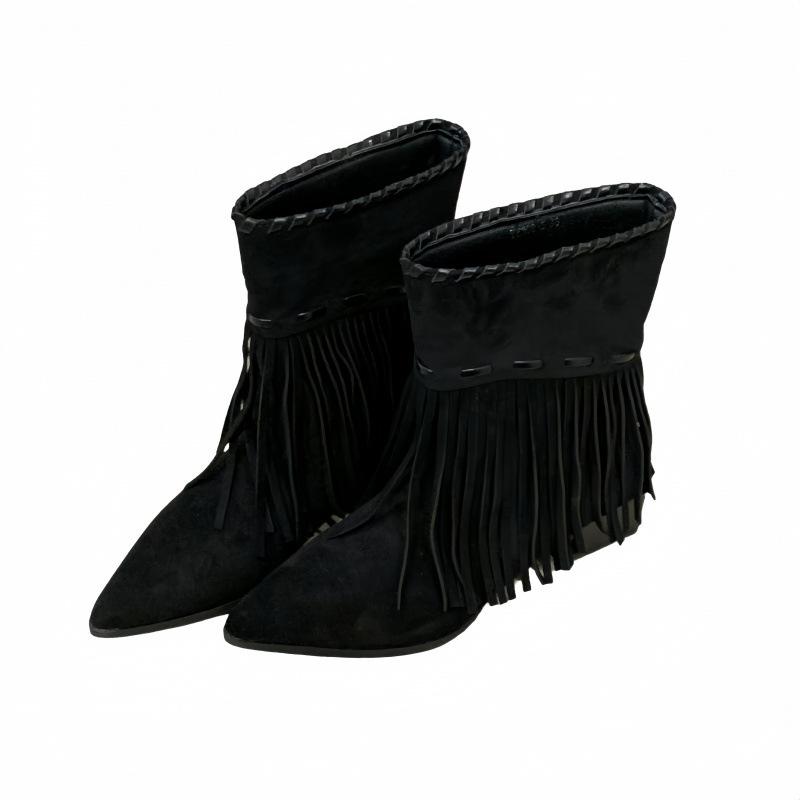 2025 New Low Boots Fringed Short Boots