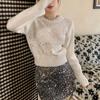 Rellawear Women S Round Neck Sequin Knit  2410raw29