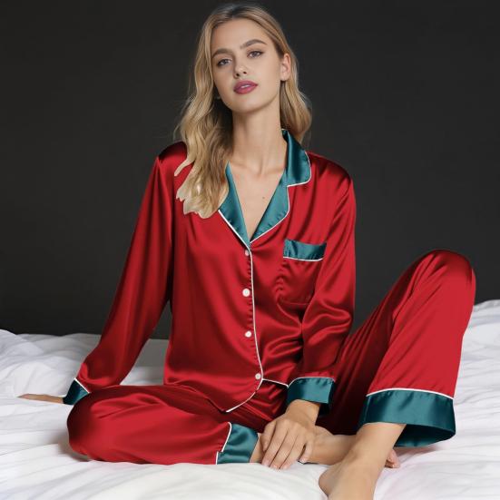 Familie Julepysjamas Matchende Sett 2 Deler Nattøy Antrekk Jule-temakostymer Komfortabelt Loungewear for Voksne Barn