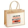 Jute Tote Bag with Odile Pocket Perfect Humorous Gift for Woman Birthday Christmas Mother's Day Grandma | Shopping Bag for Groceries