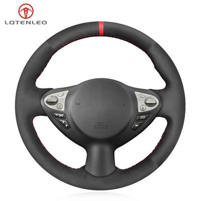כיסוי גלגל הגה לרכב מזויף שחור ללא החלקה עבור Infiniti FX FX35 FX37 FX50 QX70 Nissan Juke 370Z Sentra Note 2009-2020