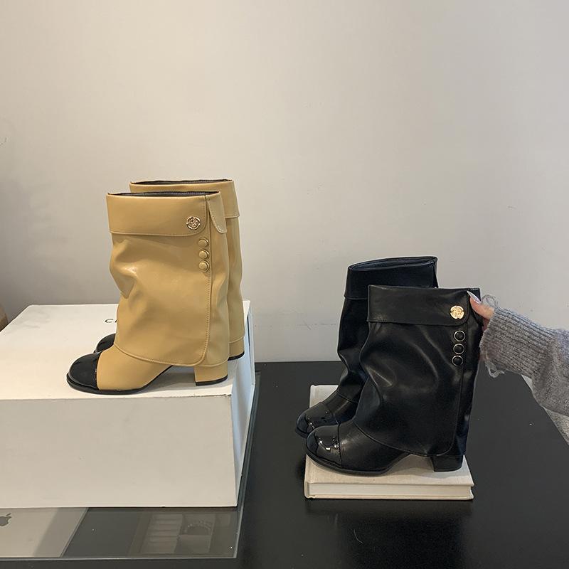 

Осень и зима универсальные сапоги-рыцари на толстом каблуке элегантная цветовая гамма короткие сапоги удобные сапоги-чулки низкий голенище 40 абрикосовый