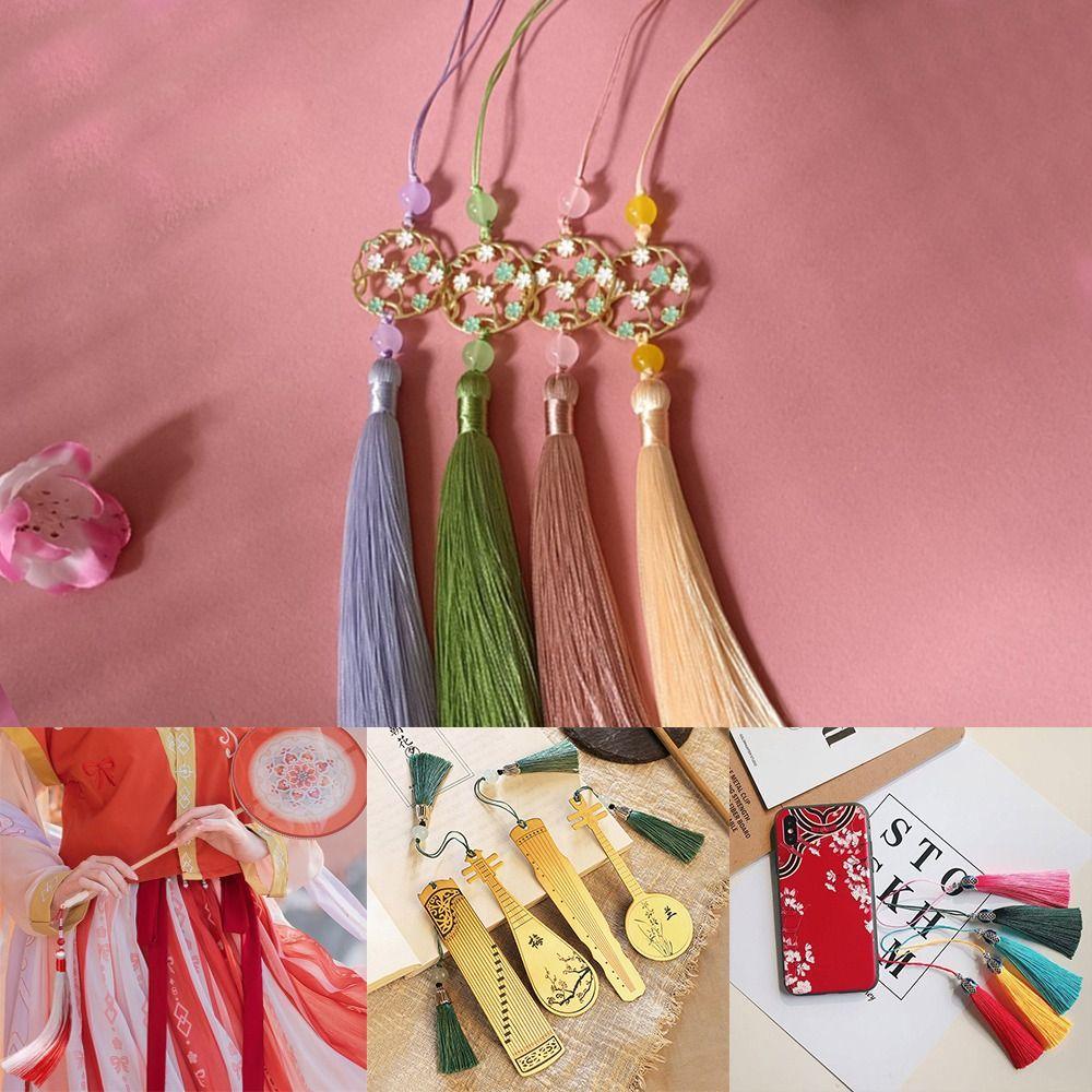 

DIY Crafts Tassel Car Keyring Lanyard Phone Cushion Chain Fashion Bookmark Tassels Beaded Chain