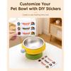 Stainless Steel Elevated Cat Dog Bowl Detachable Anti-Tip Pet Feeding Bowl Cute Food Water Bowl with Neck Support