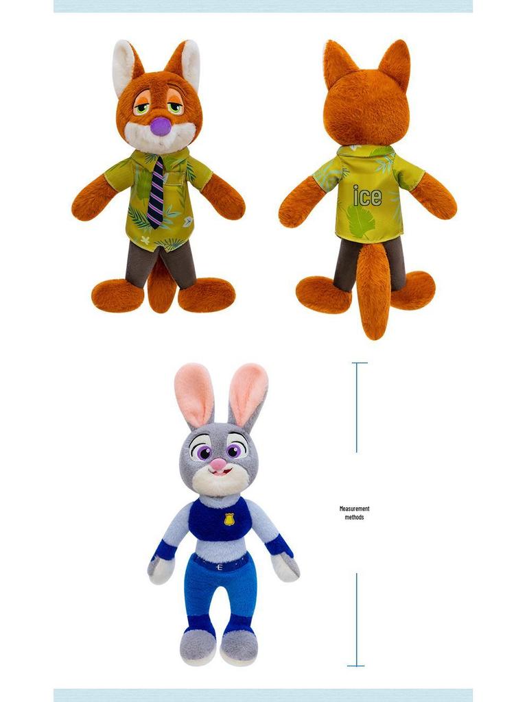 Zootopia Judy & Nick Plush Toy - Fox & Rabbit Doll Set