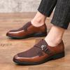 20252025 Men's Dress Single Shoes Large Size Business Foot Leather Shoes Men's New Fashion Monk Shoes