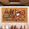 American Minimalist Letter Print Coir-Like Doormat Entryway Outdoor Non-Slip Dirt Trapper Mat