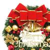 12 Inch Artificial Front Door Wall Window Hanging Garland Hoop Flower Pendant Ornament for Christmas