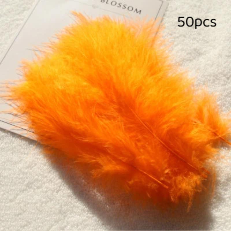 50Pcs Premium Soft Turkey Marabou Feathers Fluffy Craft Feathers for Kids Art Project Birthday Party Decor
