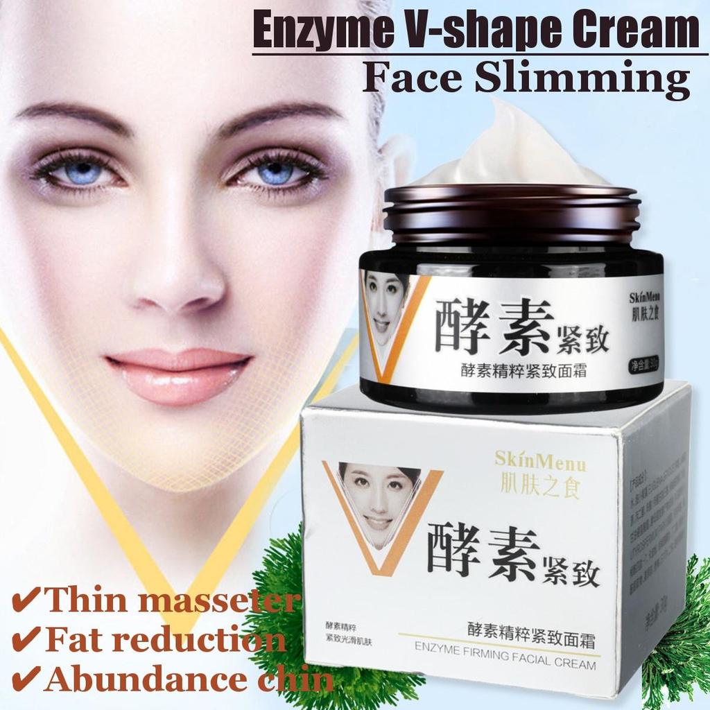 V-Shape Face Line Lift Firming Enzyme Collagen Cream Double Chin Cheek Slimming