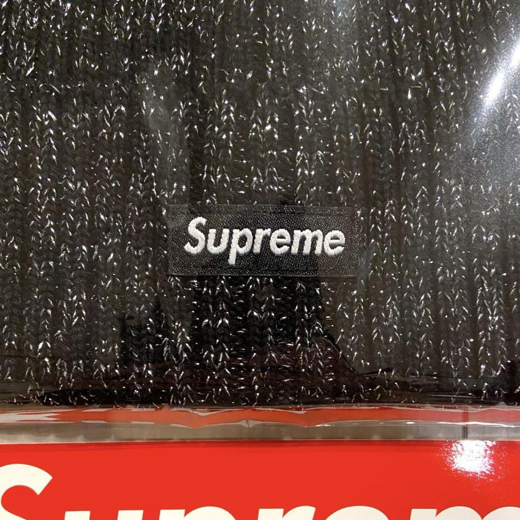 [USED] Supreme 25SS Overdyed Beanie In Metallic Black