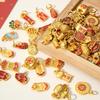 Chinese Alloy Enamel Pendant Charm: Fortune Bag & Peanut Gold Ingot DIY Bracelet Accessory