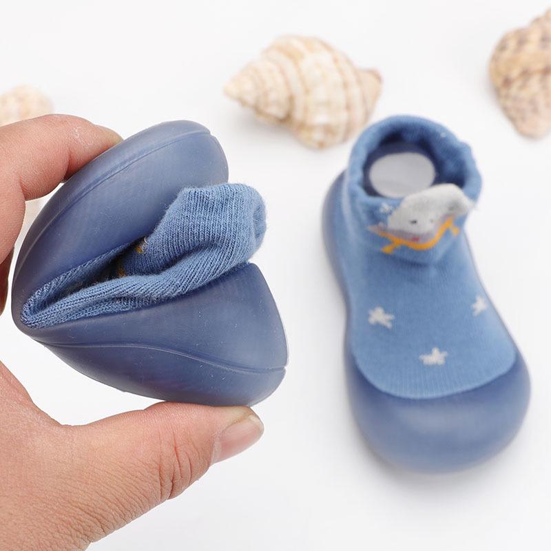 2023 Autumn Baby Walker Shoes: Soft Sole Breathable Floor Socks, Anti-Fall Heel, Trendy Cartoon Design