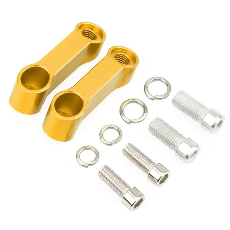 Adjustable Motorcycle Rear View Mirror Risers Extender Base Screw Bracket for Elevated View, Superior Riding Experience
