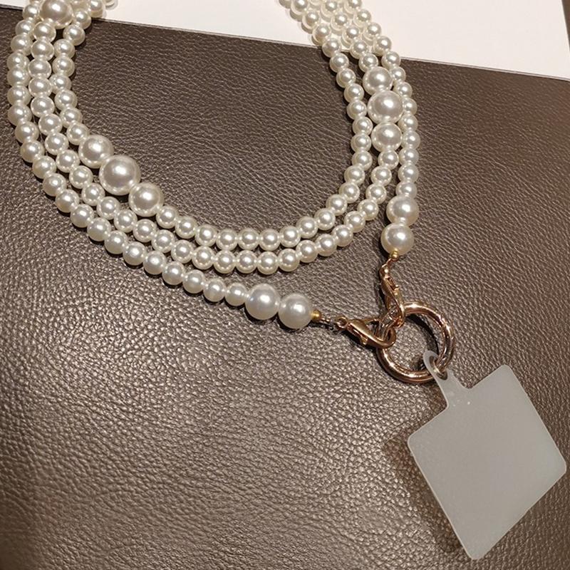 Lanière Anti-Perte Universelle pour Téléphone Collier Porté en Bandoulière Chaîne de Téléphone Longues Bandoulières Perles Pour Iphone Xiaomi Samsung Huawei Pendentifs