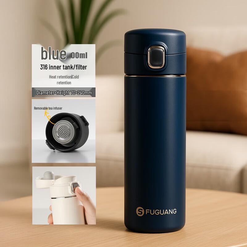FUGUANG 316L Stainless Steel Pop-up Lid Thermos Cup