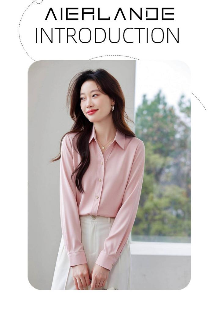 Elegant Temperament Long-sleeved Shirt for Women