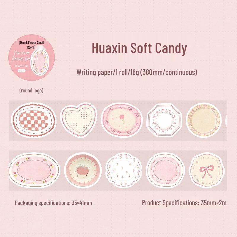 Floral Ketchup Die-cut Sticky Notes: Cute Irregular Frames for Journals & Collages