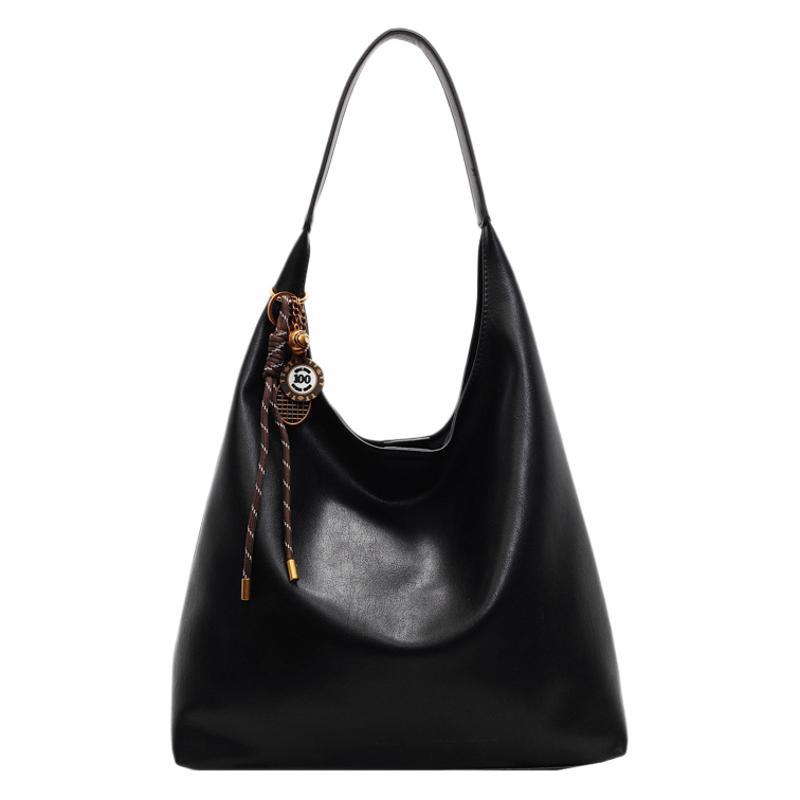 Large-capacity bag women's bag 2025 autumn and winter new simple soft leather shoulder underarm bag retro style commuter messenger bag