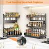 2-3 Tier Height-Adjustable Vertical Spice Rack Rustproof Metal Spice Storage Rack Kitchen Storage Rack And Decorative Piece