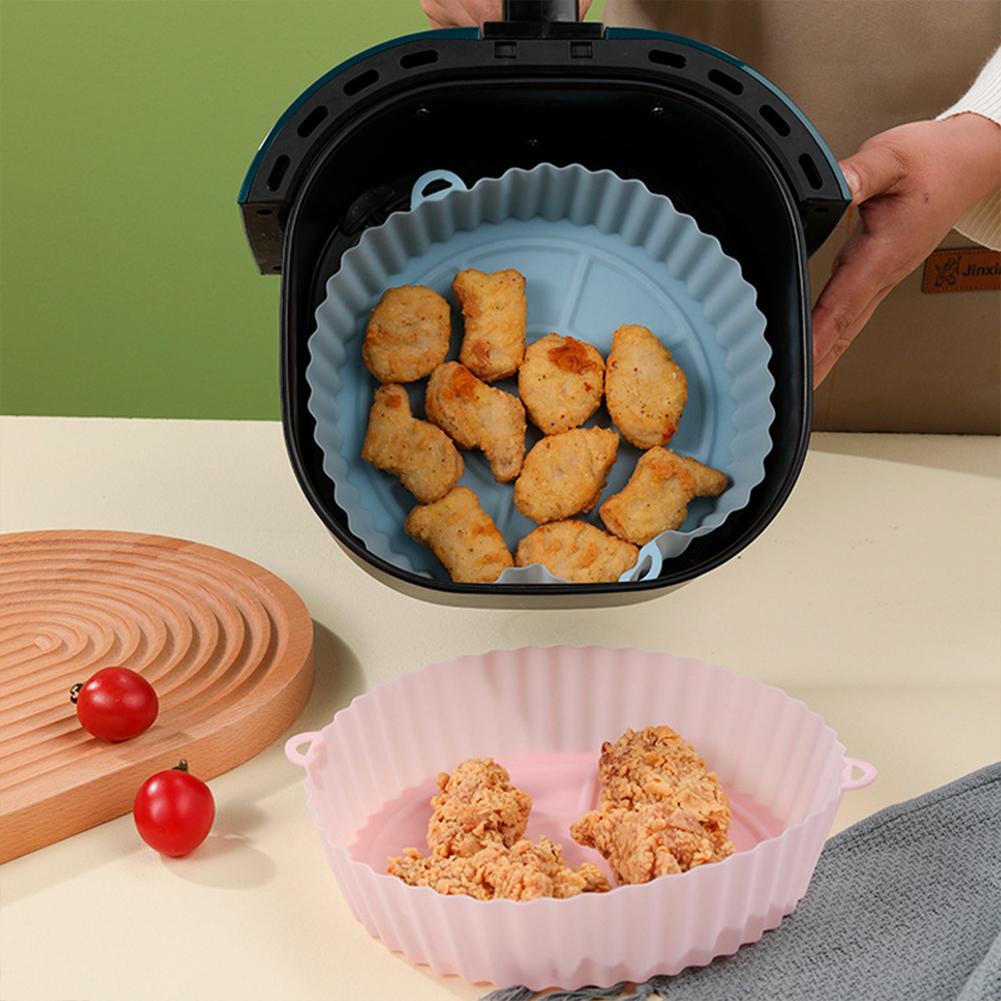 Air Fryer Silicone Pot Multifunctional Air Fryer Basket Liners Air Fryers Oven Tools For Bread Fried Chicken Pizza