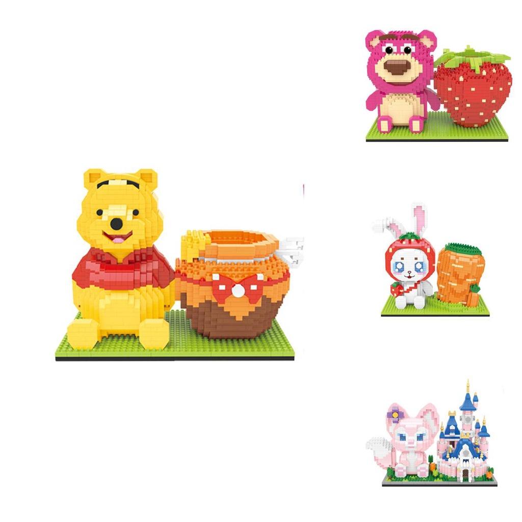 Strawberry Bear Building Block Pen Holder Abs Plastic Toy For 3c Configuration 14+