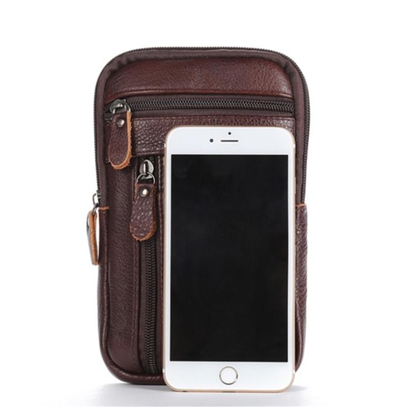 Multifunktions-Schultertasche aus Leder, Umhängetasche, Handtasche, Gürteltasche für Herren, Freizeit, Freizeit