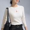 Women's Merino Wool Summer Base Layer: Black Long Sleeve Round Neck Slim Fit T-shirt (2025 Collection)